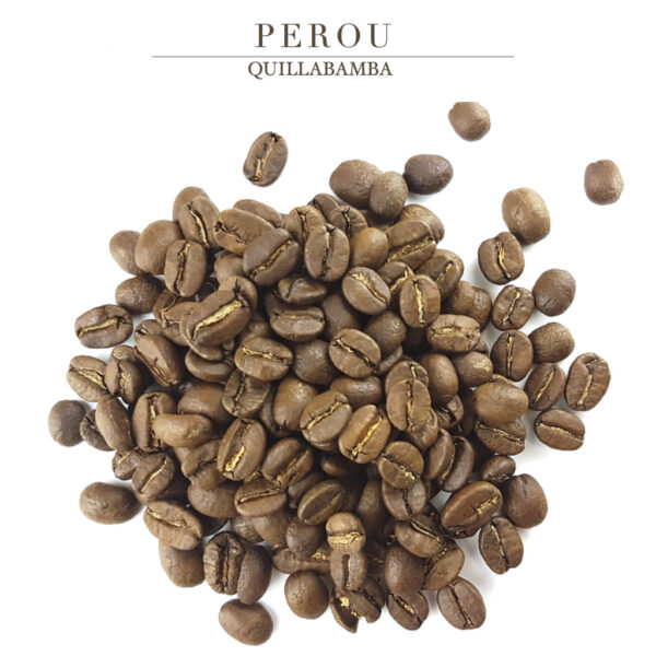 Grain en vrac vue aérienne du café pérou