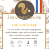 étiquette de thé aumônière à la pêche
